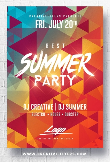 Summer Party Flyer to edit