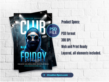 Free Nightclub Flyer Template PSD