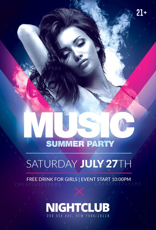 Summer Party Flyer template