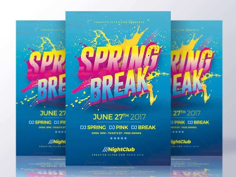 Spring Break Psd Flyer Template