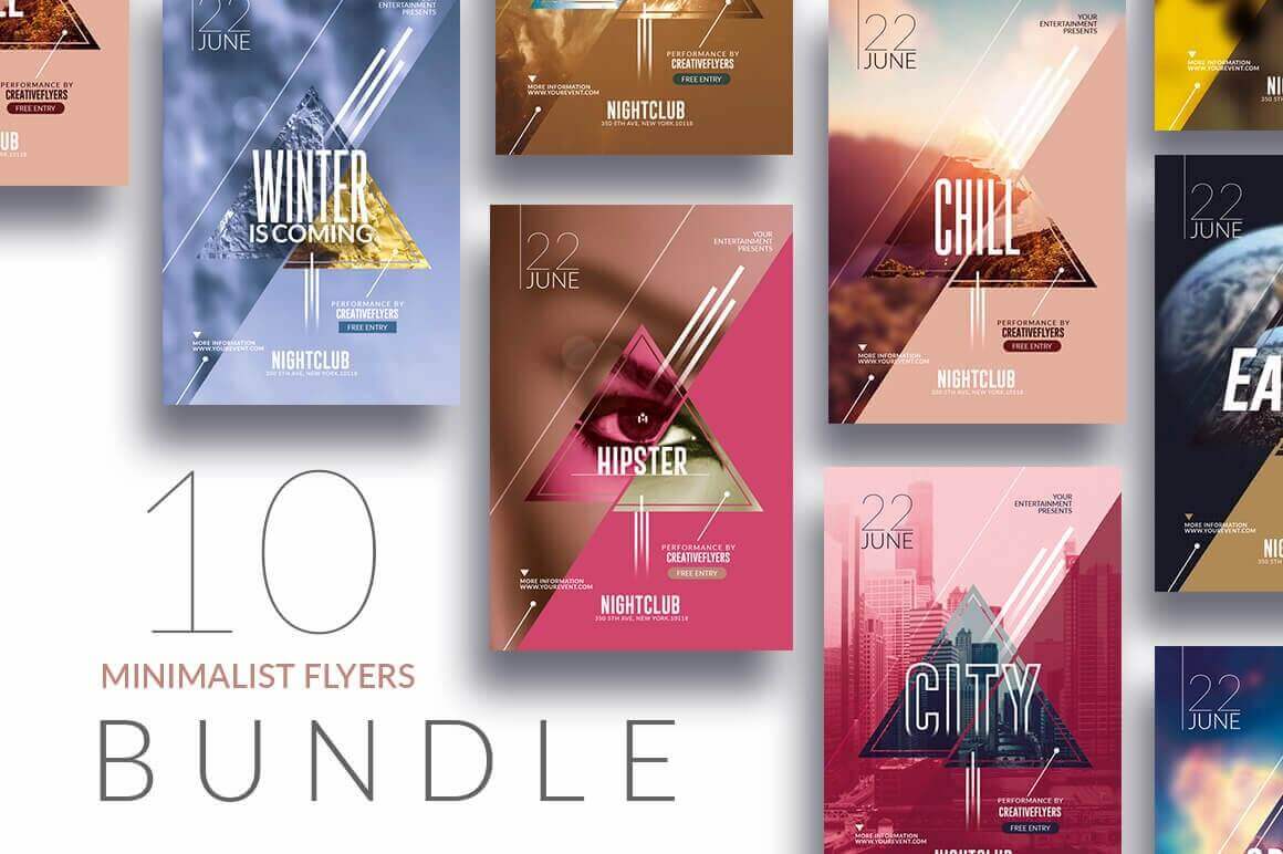 10 minimalist flyer bundle