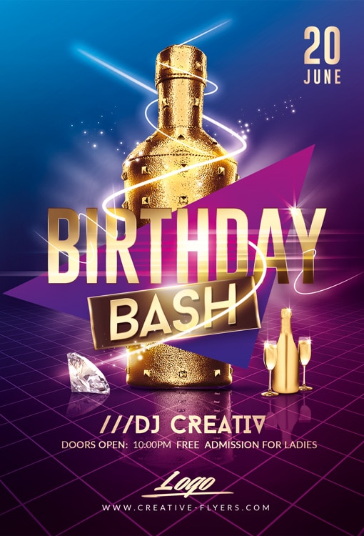 Birthday Bash Flyer PSD Templates - Creative Flyers
