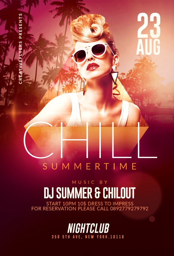 Chill Out Party Flyer Template