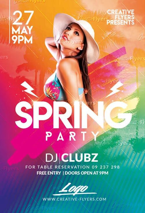 Download Spring Break Flyer Psd Templates Creative Flyers