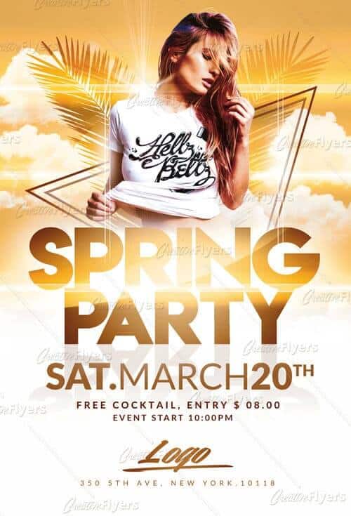Spring Party Flyer Templates Downoad Psd Creative Flyers