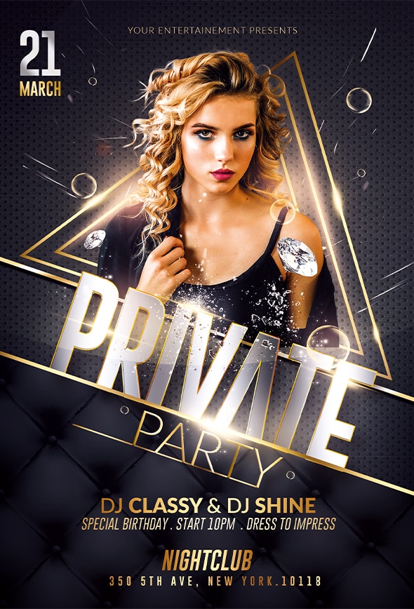 Private Party Flyer Template