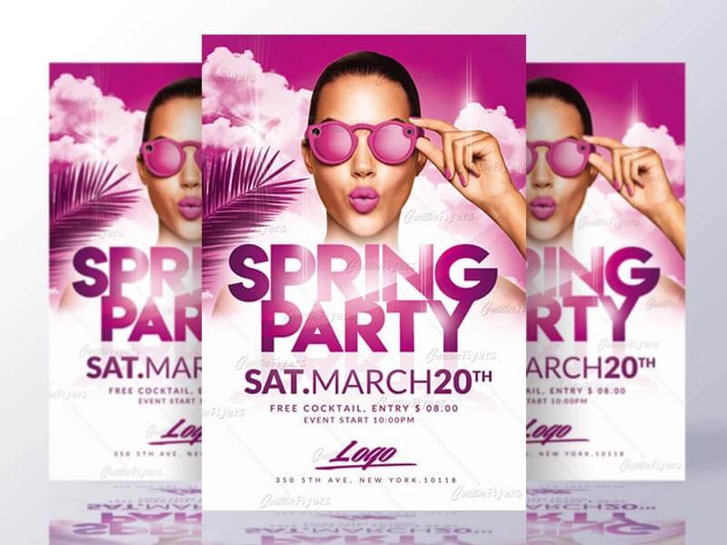 Spring Party Flyer Templates Psd