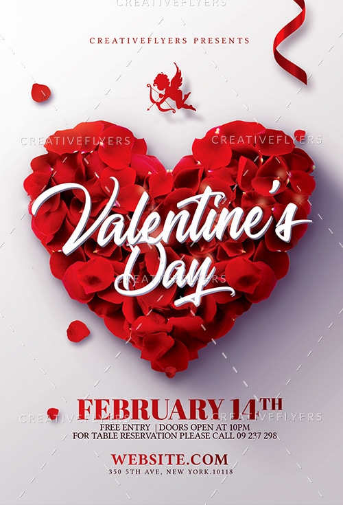 valentines day flyer templates free download