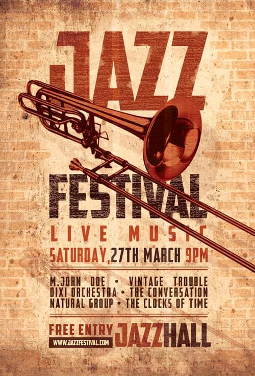 Jazz Festival Vintage Flyer
