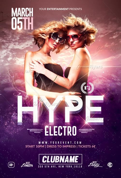 Hype Party Psd Flyer Template