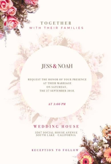 Wedding Invitation psd Template