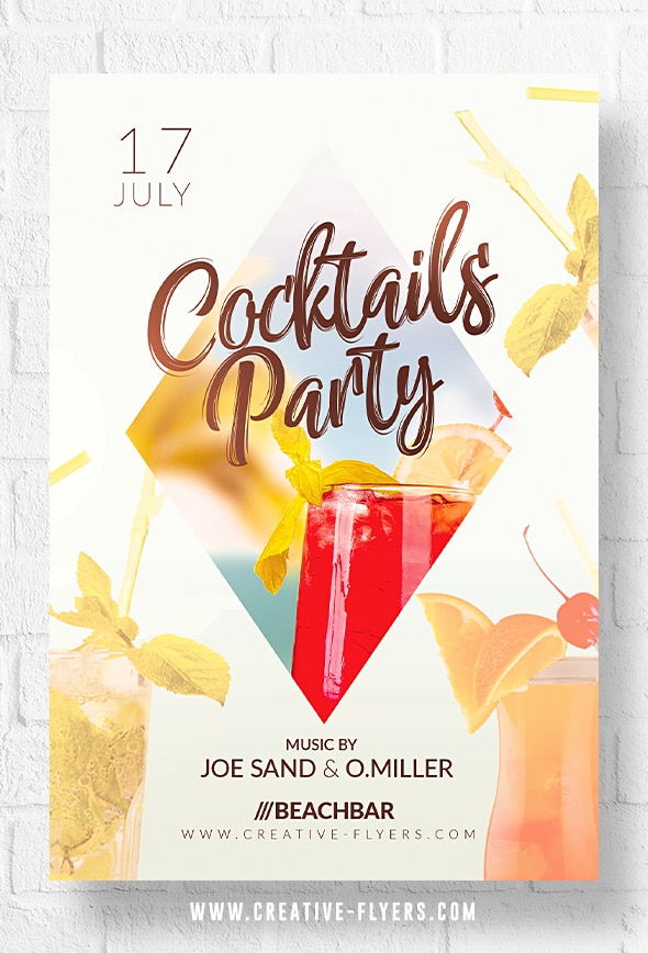 Cocktails Party Flyer template