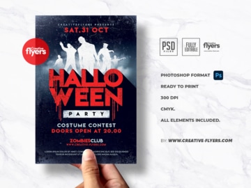 Retro Flyer Template for Halloween Party