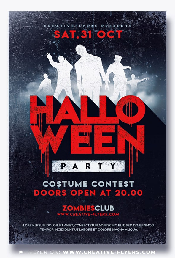 Retro Flyer Template for Halloween Party