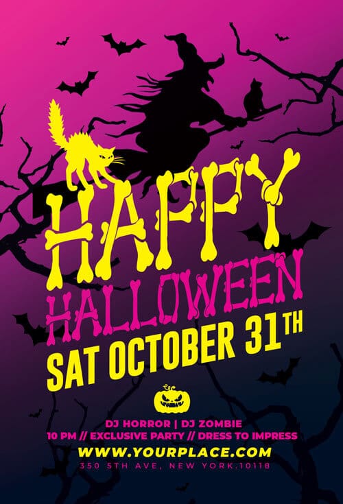 Happy Halloween Party flyer template