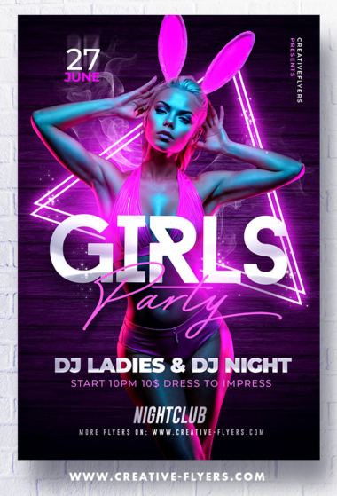 Girls Party Flyer