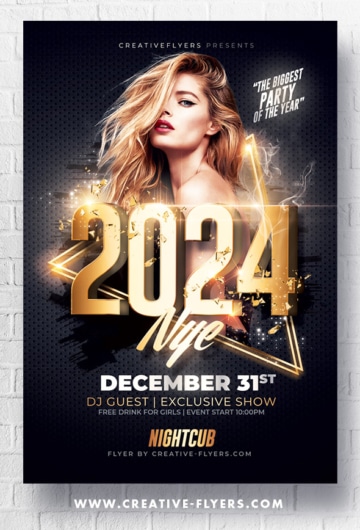 New Year's Eve-Party flyer