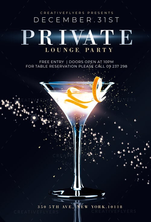 Private Party Flyer Template
