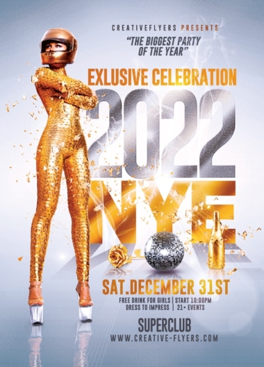 new year eve Party Flyer template
