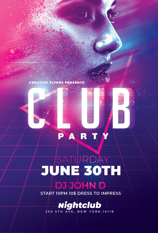 Night club party flyer