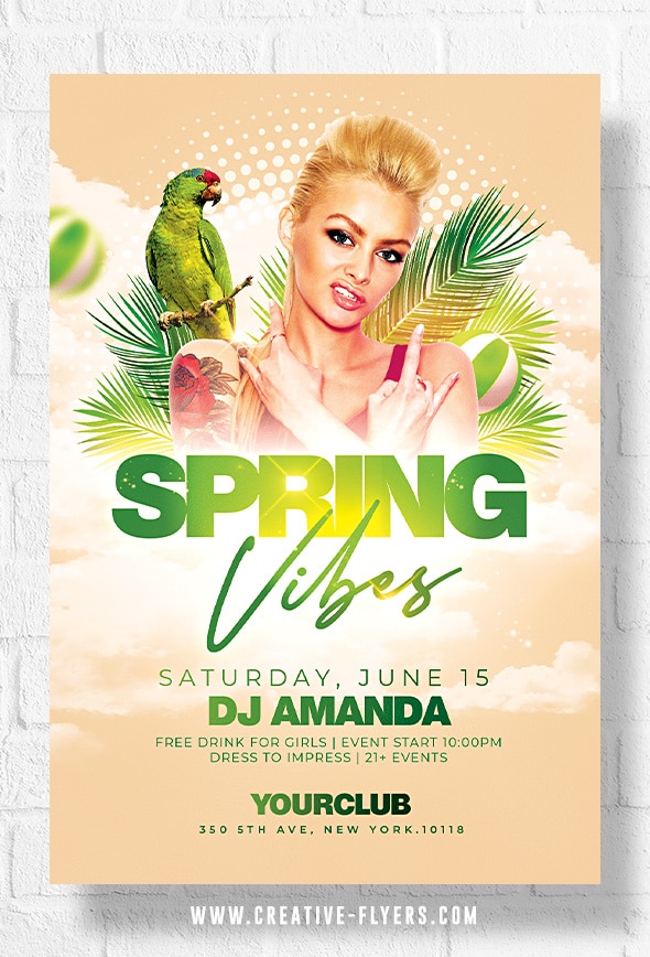 Spring Vibes Flyer Template