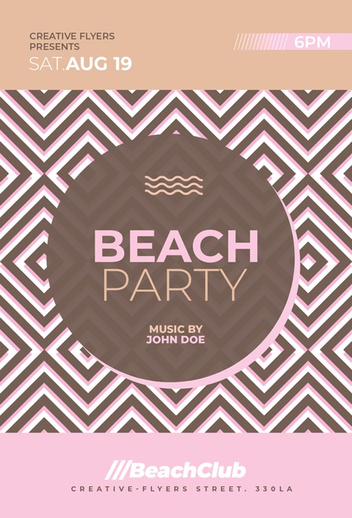 Beach Party psd flyer