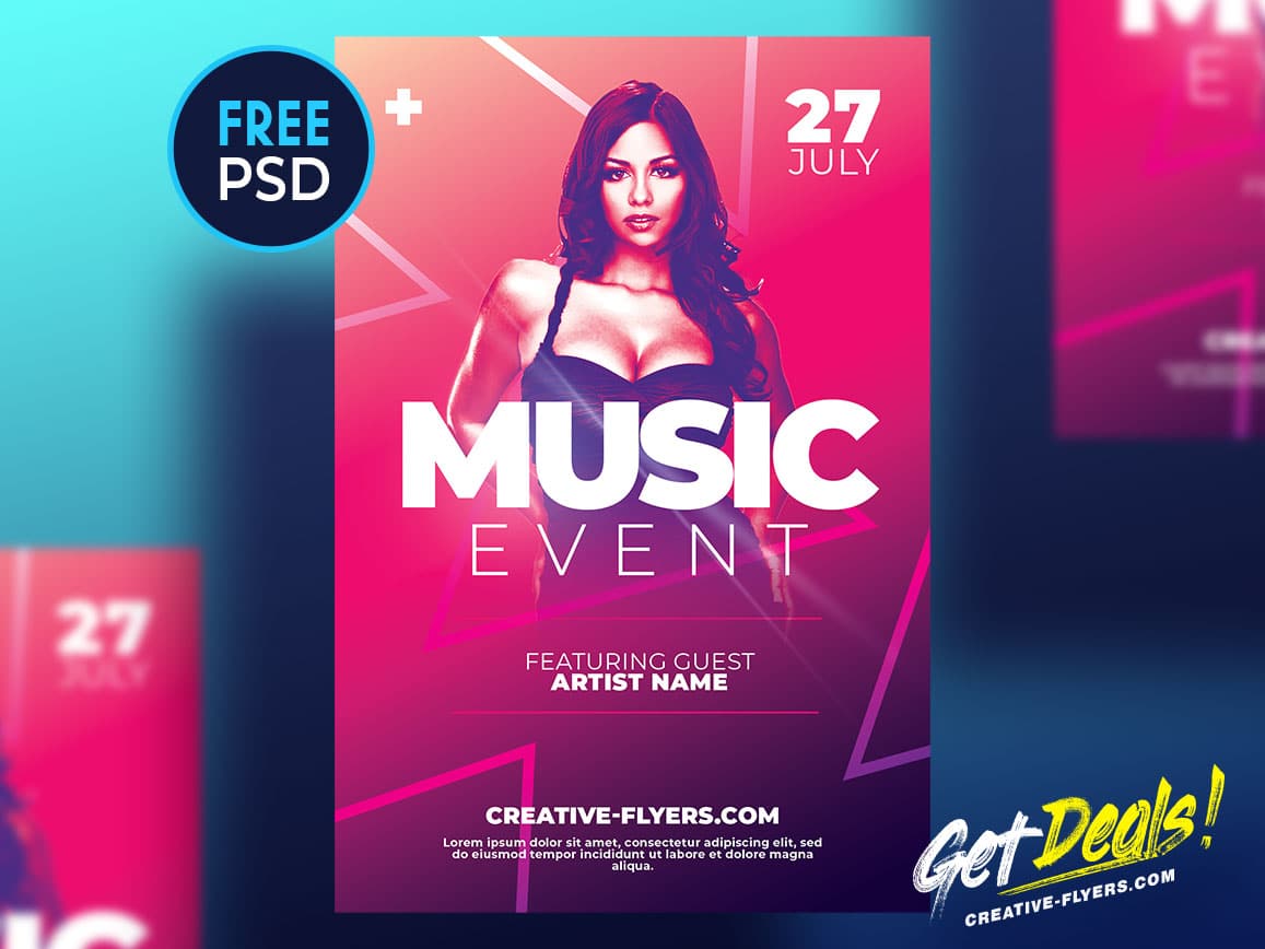 Gradient Music Event Flyer Template Creative Flyers