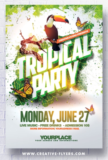 Tropical Party Flyer template