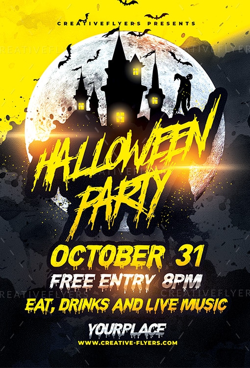 Flyer for Halloween party