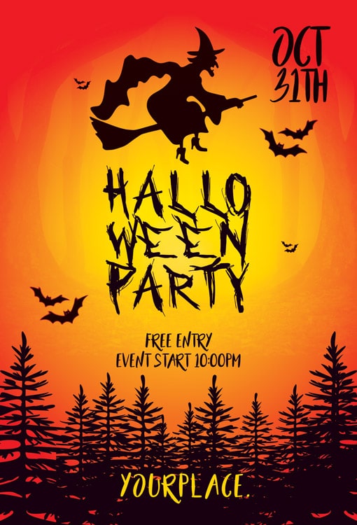 Halloween Party Card Design