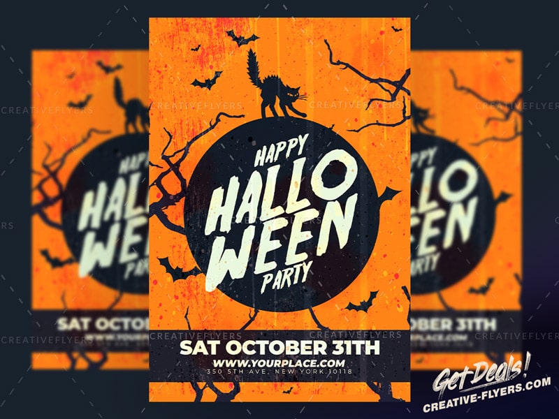 Happy Halloween Invitation for Adobe Photoshop - Creative Flyers
