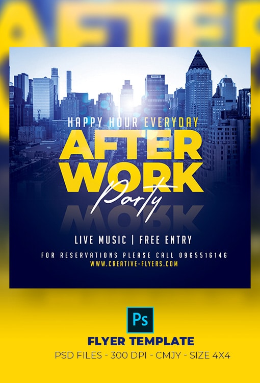 After Work Party Flyer Template Photoshop Psd Creative Flyers