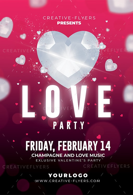 Valentines Love Party Flyer