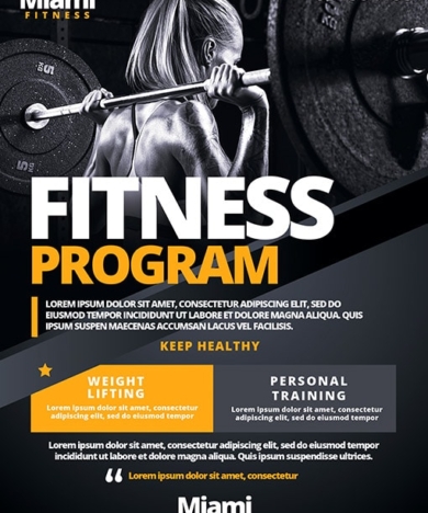 Fitness Flyer Template for Gym or Health Club - Creative Flyers