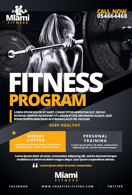 Customize Fitness Club Flyer Template Creativeflyers
