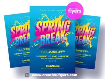 Spring Break Flyer template