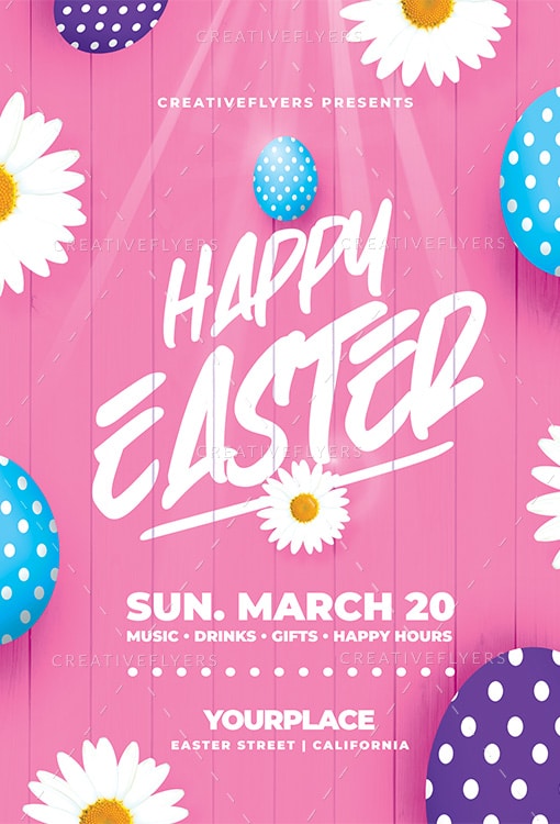 Happy Easter Flyer Template