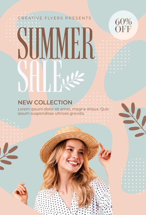 summer collection flyer design