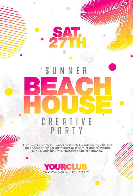 Summer Beach House Flyer