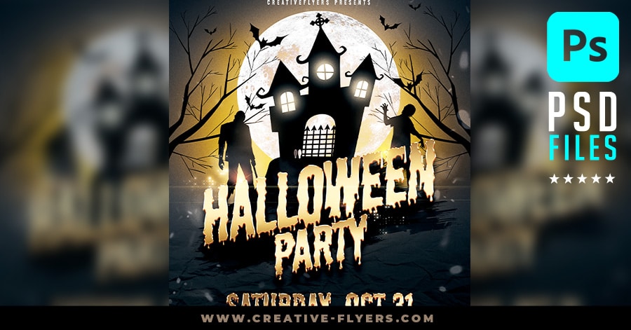 Classy Halloween Poster Template - Creative Flyers