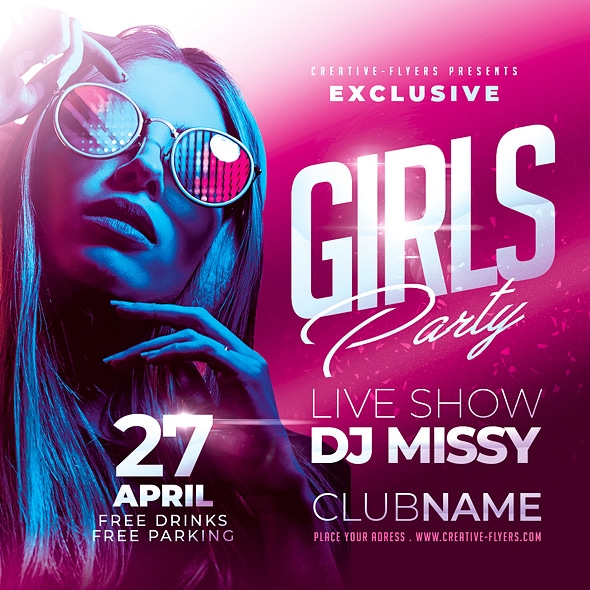 Girls Party flyer
