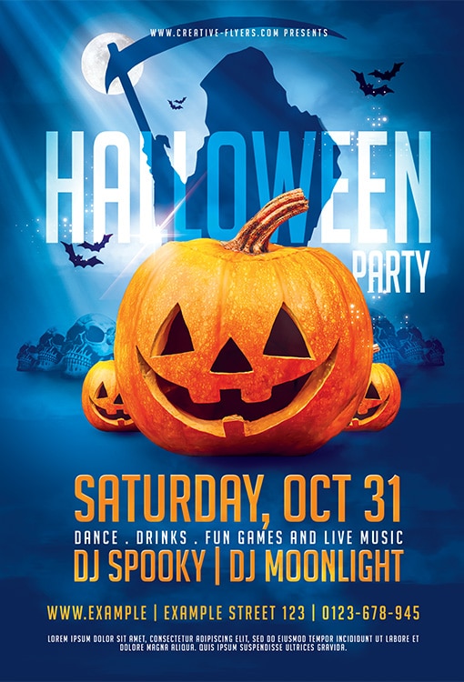 Halloween Party Event Flyer Template Creative Flyers Fortunately, there are a variety of tips and tricks you can use to make your event flyer stand out. halloween party event flyer template