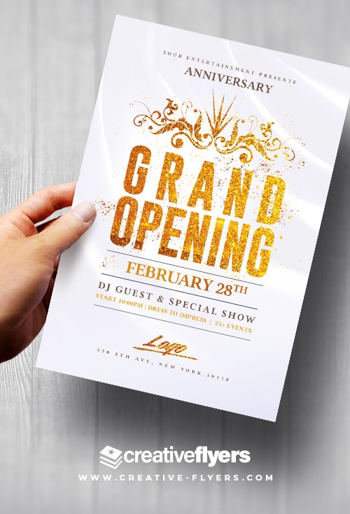 Grand Opening Flyer Template PSD Creative Flyers