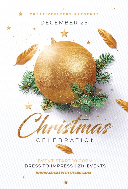 White and Golden Christmas Flyer