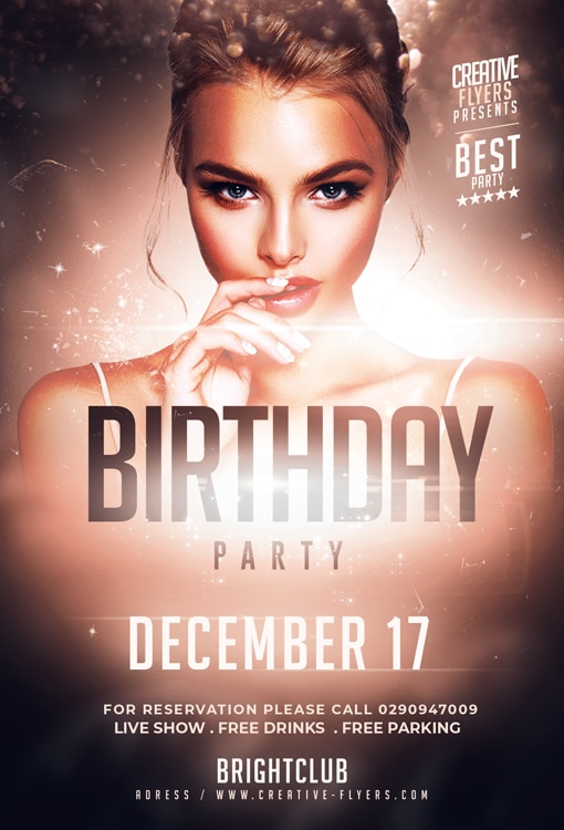 Flyer Template for Birthday