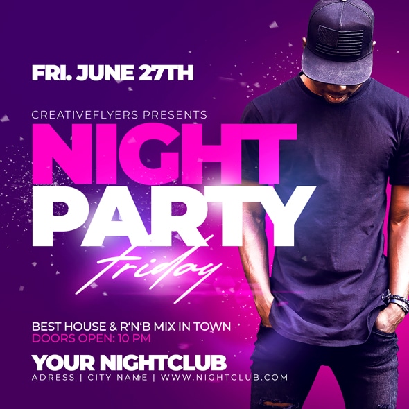 Party Flyer template for Nightclub