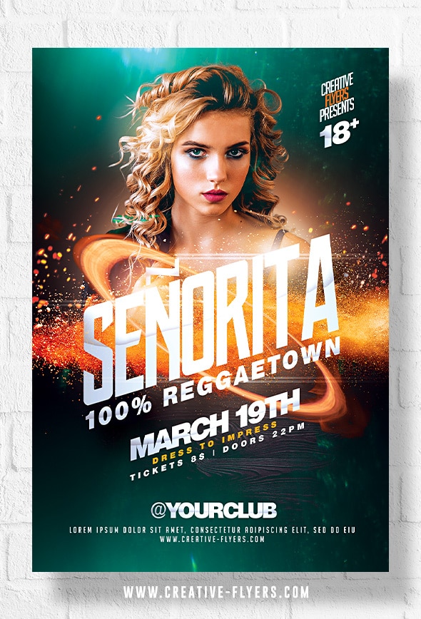Señorita Party Flyer Template