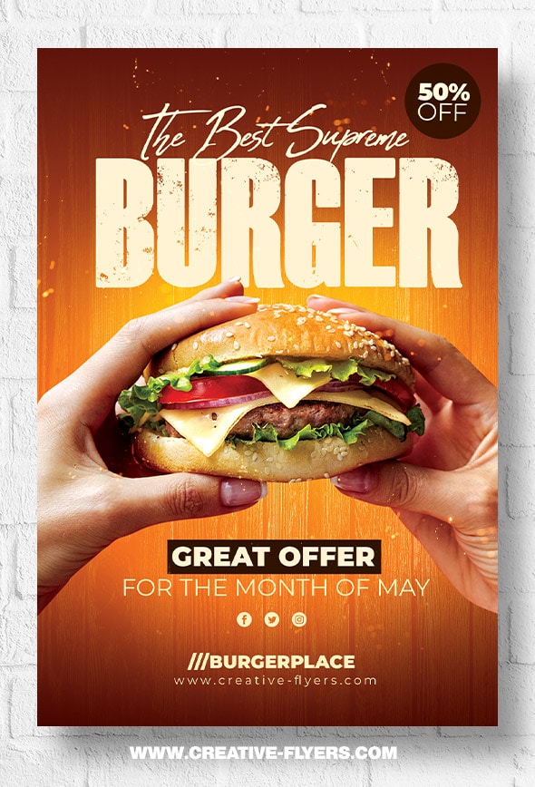 Burgers Food Promotion flyer