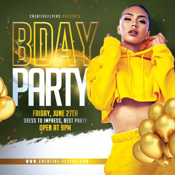 Photoshop Birthday Party Flyer Template Creative Flyers