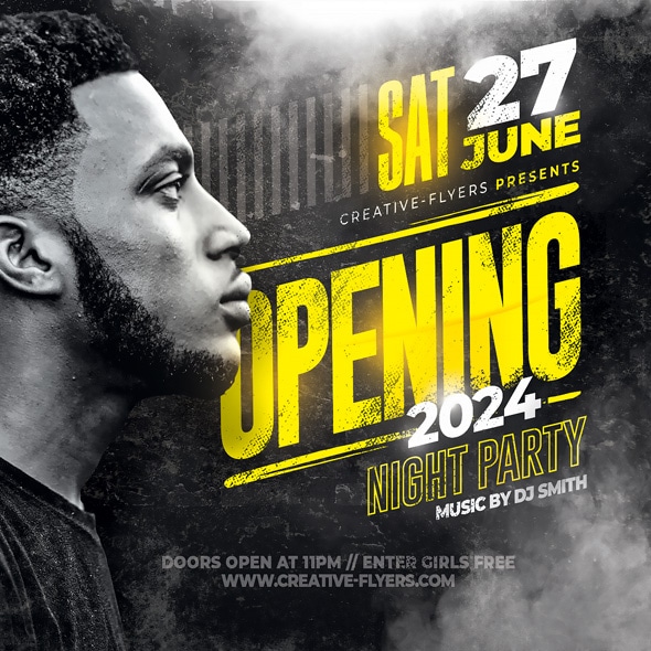 Opening Party flyer template